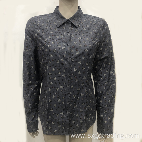 Exquisite elegant female stand-up collar shirt